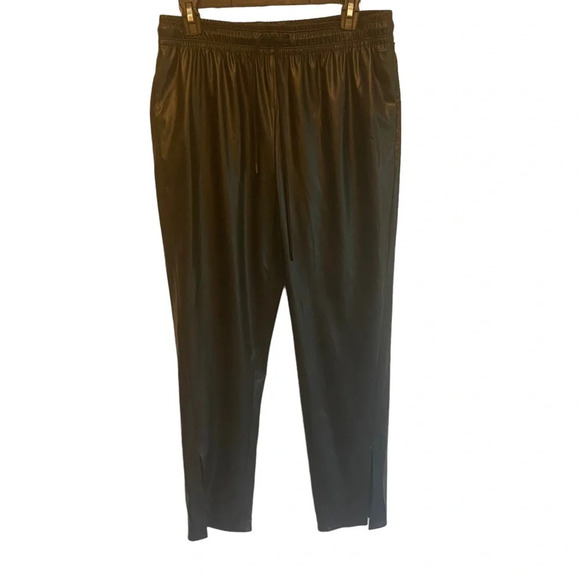 Theory Paperbag Leather Pants Vegan Sz 2 Black - Picture 4 of 8